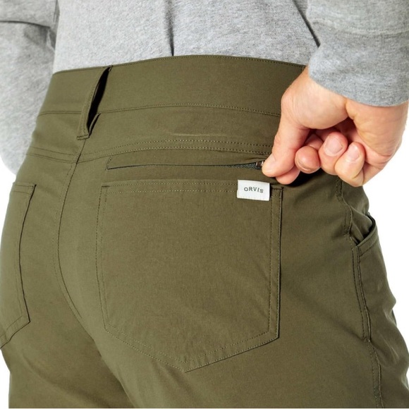 Orvis Mens Classic Collection Lightweight 5 Pocket Trek Pant - Olive Green - Picture 2 of 5